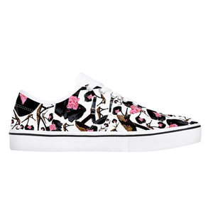 Skate Shoes - White/Black 'Pink gold sandals'