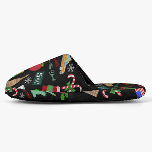 Unisex Classic Cotton Slippers east 'Christmas in New York'