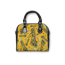 Load image into Gallery viewer, Shoulder Handbag &#39;Yellow crystals taxi&#39;
