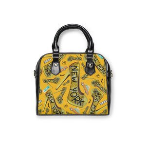 Shoulder Handbag 'Yellow crystals taxi'
