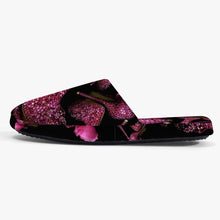 Load image into Gallery viewer, Classic Cotton Slippers &#39;Pink crystals shoes&#39;
