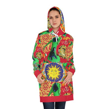 Load image into Gallery viewer, Women&#39;s Hoodie Dress &#39;Amore rosso&#39;
