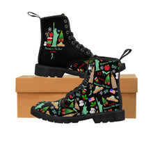 Load image into Gallery viewer, Women&#39;s Canvas Boots east &#39;Christmas in New York&#39;
