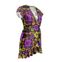 Load image into Gallery viewer, Tea Dress Royal Purple Gold
