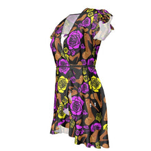 Load image into Gallery viewer, Tea Dress Royal Purple Gold
