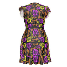 Load image into Gallery viewer, Tea Dress Royal Purple Gold
