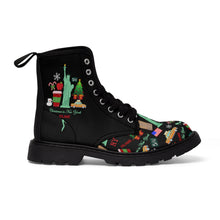 Load image into Gallery viewer, Women&#39;s Canvas Boots east &#39;Christmas in New York&#39;
