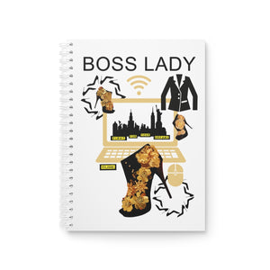 Spiral Notebook 'Boss lady work'