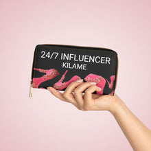 Load image into Gallery viewer, Zipper Wallet &#39;24/7 Influencer&#39;
