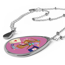 Load image into Gallery viewer, Oval Necklace &#39;Eat me drink me&#39;
