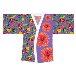 Long Sleeve Kimono Robe 'Tropical'