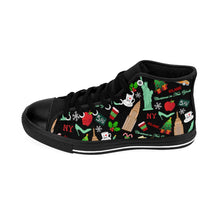 Load image into Gallery viewer, Women&#39;s High-top Sneakers east &#39;Christmas in New York&#39;
