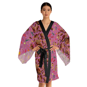 Long Sleeve Kimono Robe Narali 'Ibiza life'