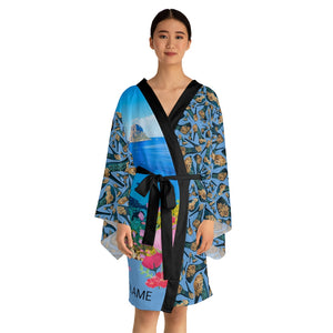 Long Sleeve Kimono Robe 'Viva la vida'