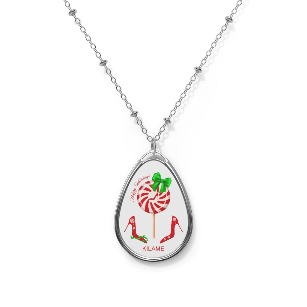 Oval Necklace 'Peppermint'