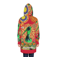 Load image into Gallery viewer, Women&#39;s Hoodie Dress &#39;Amore rosso&#39;
