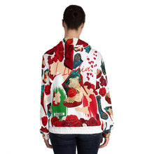 Load image into Gallery viewer, Women’s Full-Zip Hoodie &#39;Fiori tricolore&#39;
