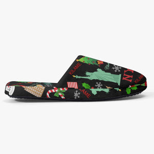 Unisex Classic Cotton Slippers east 'Christmas in New York'