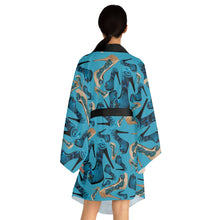Load image into Gallery viewer, Long Sleeve Kimono Robe Eisla &#39;Blue Sky&#39;
