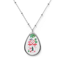 Load image into Gallery viewer, Oval Necklace &#39;Flamingo&#39;
