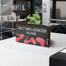 Load image into Gallery viewer, Zipper Wallet &#39;24/7 Influencer&#39;
