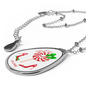 Oval Necklace 'Peppermint'