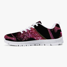 Load image into Gallery viewer, Classic Lightweight Mesh Sneakers - White/Black &#39;Pink crystals shoes&#39;
