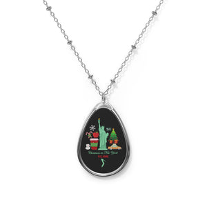 Oval Necklace 'Christmas in New York'