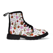 Load image into Gallery viewer, Women&#39;s Canvas Boots &#39;Pink Christmas&#39;
