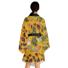 Load image into Gallery viewer, Long Sleeve Kimono Robe &#39;Yellow cab&#39;
