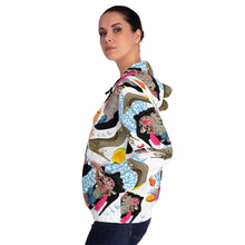 Load image into Gallery viewer, Women’s Full-Zip Hoodie &#39;Medusa white&#39;
