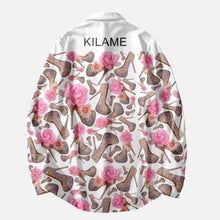 Load image into Gallery viewer, Vani Pink Roses shoes Long Sleeve Shirts
