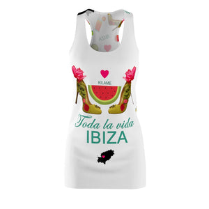 Women's Cut & Sew Racerback Dress 'Toda la vida Ibiza'