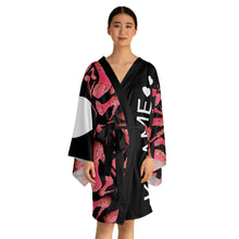 Load image into Gallery viewer, Long Sleeve Kimono Robe &#39;Pink Influencer&#39;
