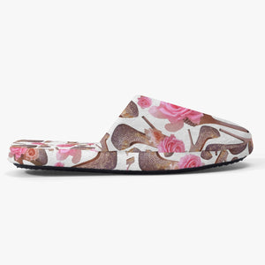 Classic Cotton Slippers 'Rose pink flower'