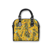 Load image into Gallery viewer, Shoulder Handbag &#39;Yellow crystals taxi&#39;
