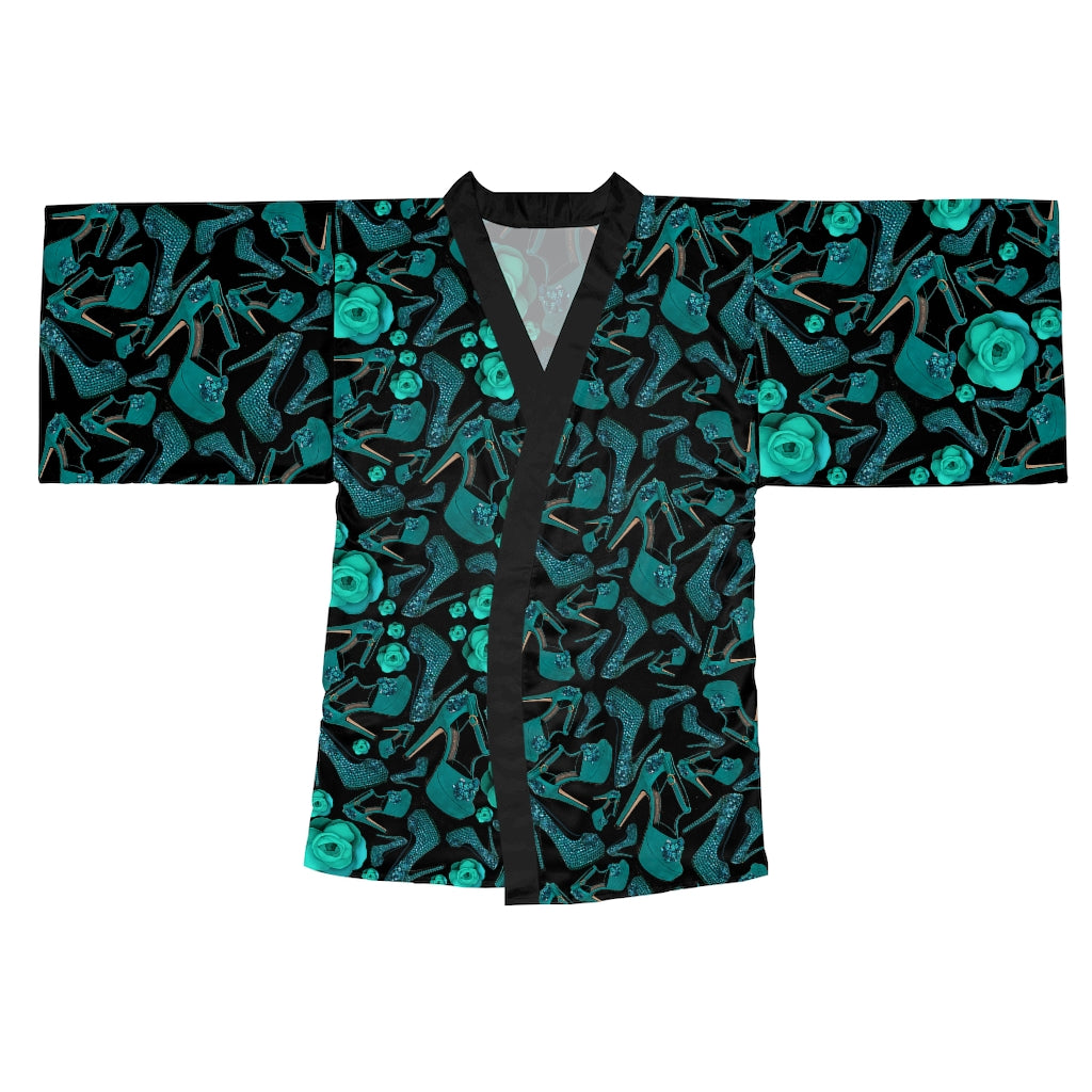 Long Sleeve Kimono Robe 'Verde'