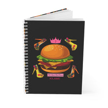 Load image into Gallery viewer, Spiral Notebook Hamburger &#39;Pop Princess&#39;
