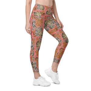 Crossover leggings with pockets XS-6XL 'Kilame Couture Pink'