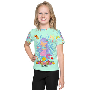 Kids crew neck t-shirt 'Viola Mermaid' 2-7