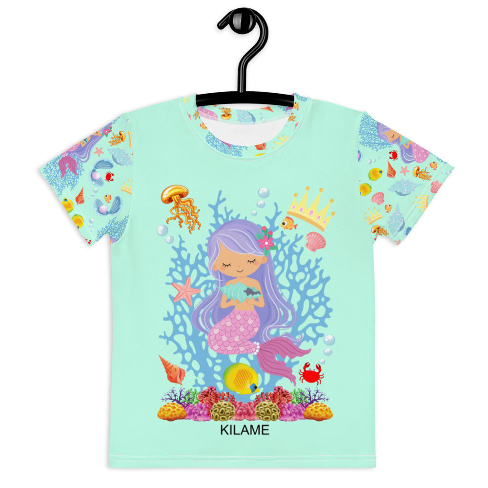 Kids crew neck t-shirt 'Viola Mermaid' 2-7