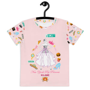 Kids crew neck t-shirt 'Pink Princess' 2-7