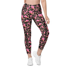 Load image into Gallery viewer, Leggings with pockets &#39;Black Rose&#39;
