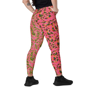 Leggings with pockets 'Pink cab'