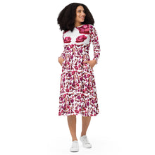 Load image into Gallery viewer, Long sleeve midi dress &#39;Pink Diva&#39;
