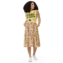 Load image into Gallery viewer, Long sleeve midi dress &#39;All mad here&#39;
