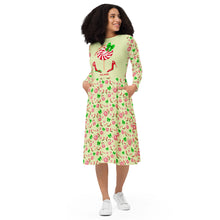 Load image into Gallery viewer, Long sleeve midi dress &#39;Peppermint&#39;
