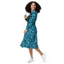 Load image into Gallery viewer, Long sleeve midi dress &#39;Blue Sky&#39;
