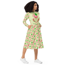 Load image into Gallery viewer, Long sleeve midi dress &#39;Peppermint&#39;
