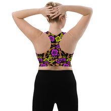 Load image into Gallery viewer, Longline sports bra &#39;Purple Gold&#39;
